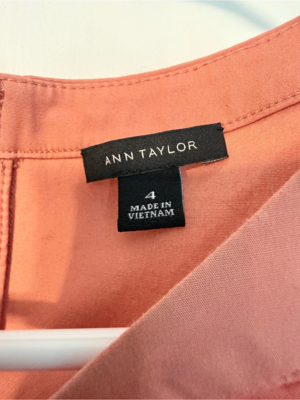 Ann Taylor Coral Sleeveless Midi Dress with Self Tie Waist - Picture 3 of 3